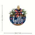 Independence Day Hello Door Wreath Front Hanging Sign US Festival Qme 1pc M