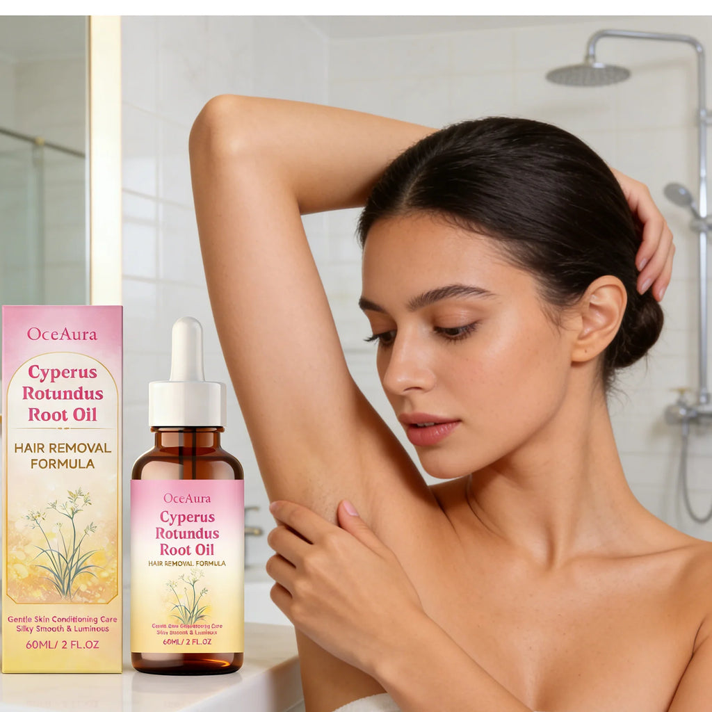 Oceaura Hair Removal Essential Oil Underarm Legs Arms Hair Growth Inhibitor Depilatory Relieve Dryness Moisturize Body Care 60ml Qme