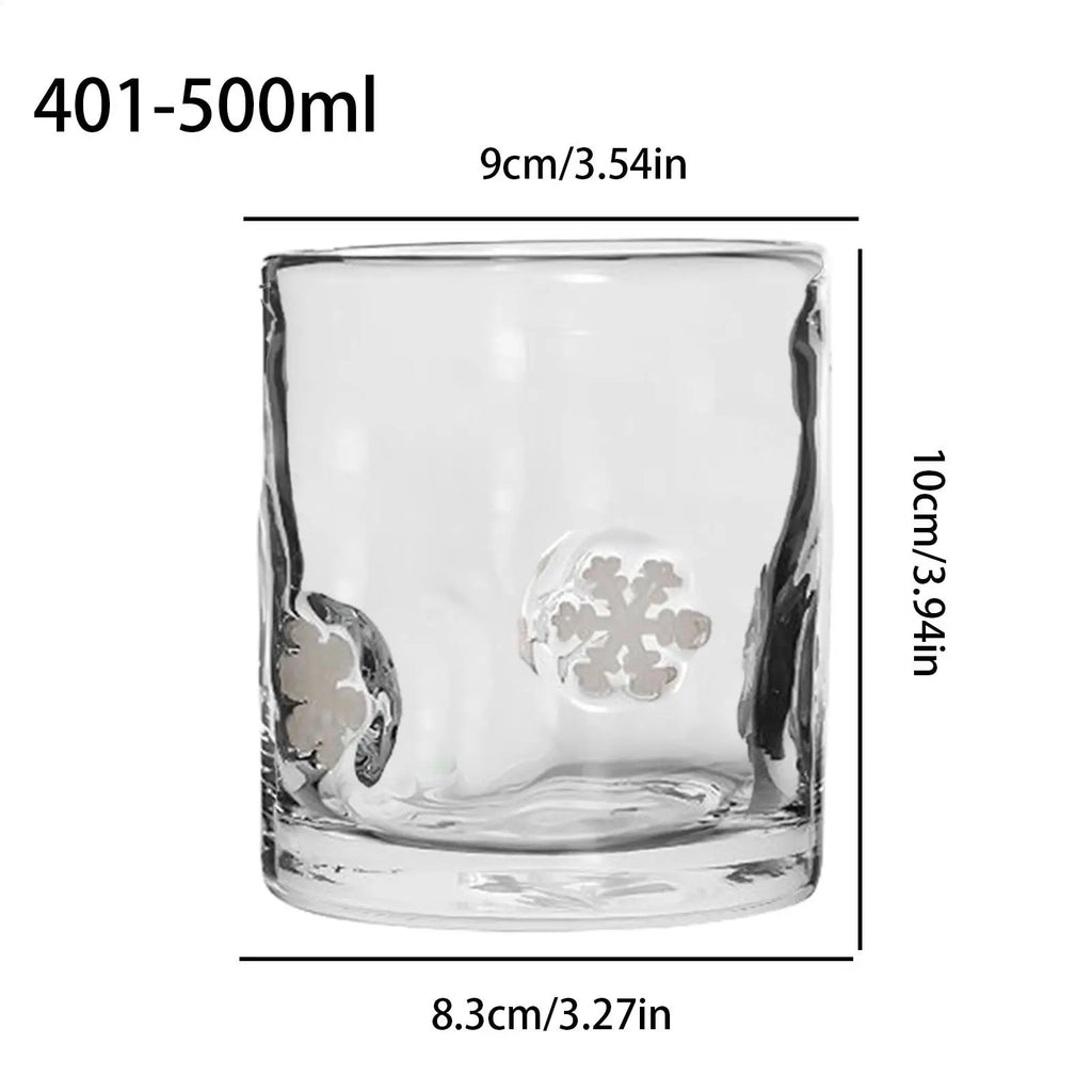 Coffee Cups Christmas Crystal Glass Cup Reusable Drinkware Glasses Qme