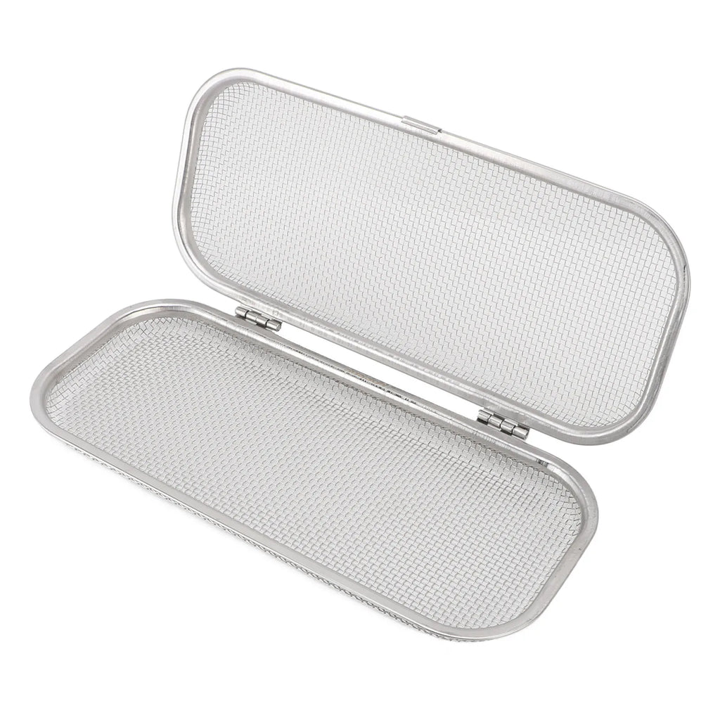Dishwasher Utensil Basket Mesh Drain Safe 304 Stainless Steel Thorough Cleaning Dishwasher Silverware Basket for Small Items Qme L