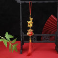 Chinese Year 2027 Goat Hanging Ornaments Gold Lucky Design Red