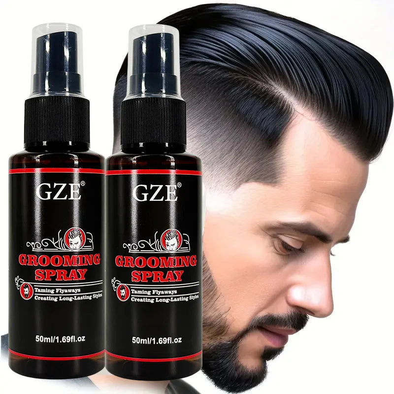 GZE All-In-One Grooming Spray For Man - Leave-In Conditioner & Detangler for Hair & Beard, Softens, Tames Frizz & Adds Shine Qme