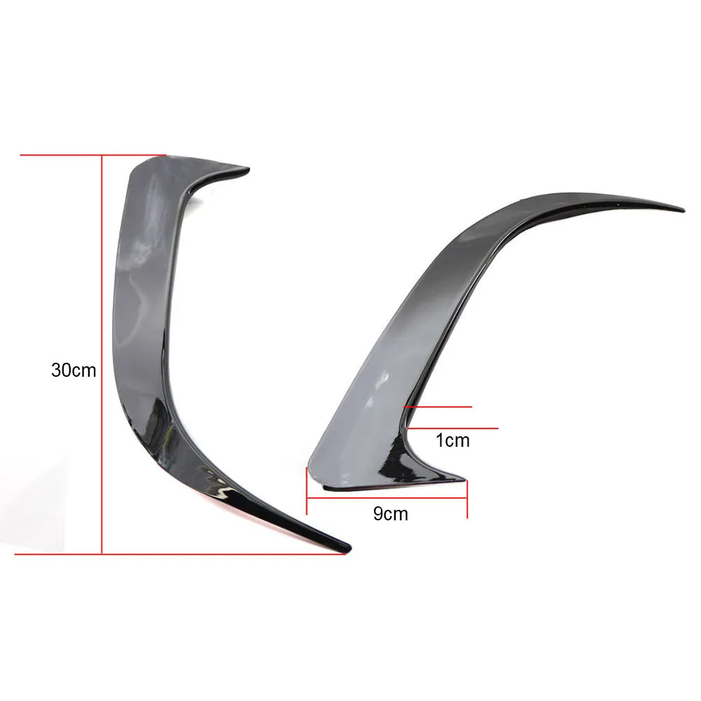Car ABS Carbon Fiber Look Rear Bumper Spoiler Air Vent Cover Side Canard for Mercedes-Benz W117 CLA 200 250 45 AMG 2014-2018 Qme