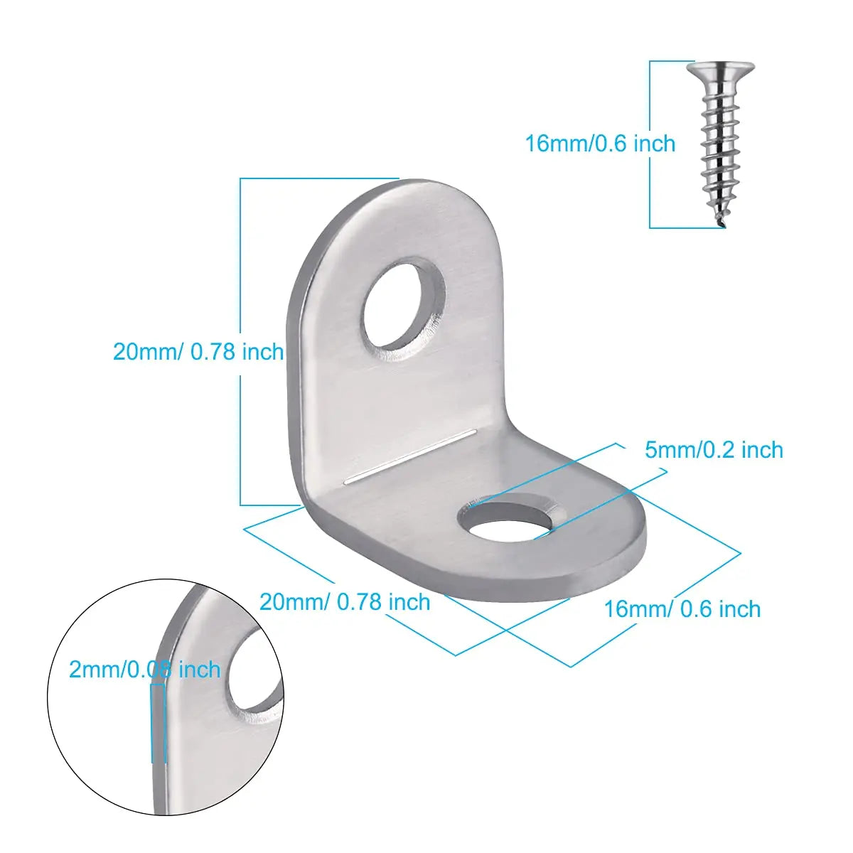 L-angle support, stainless steel L-angle support, metal angle support, compact right-angle support, suitable for wooden furnitur Qme