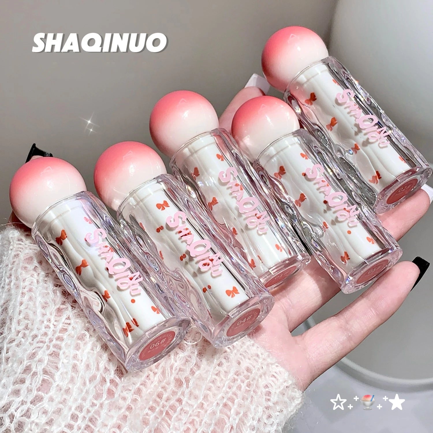 SHAQINUO Watery Lip Gloss Moisturizing Mirror Water Long-lasting Qme