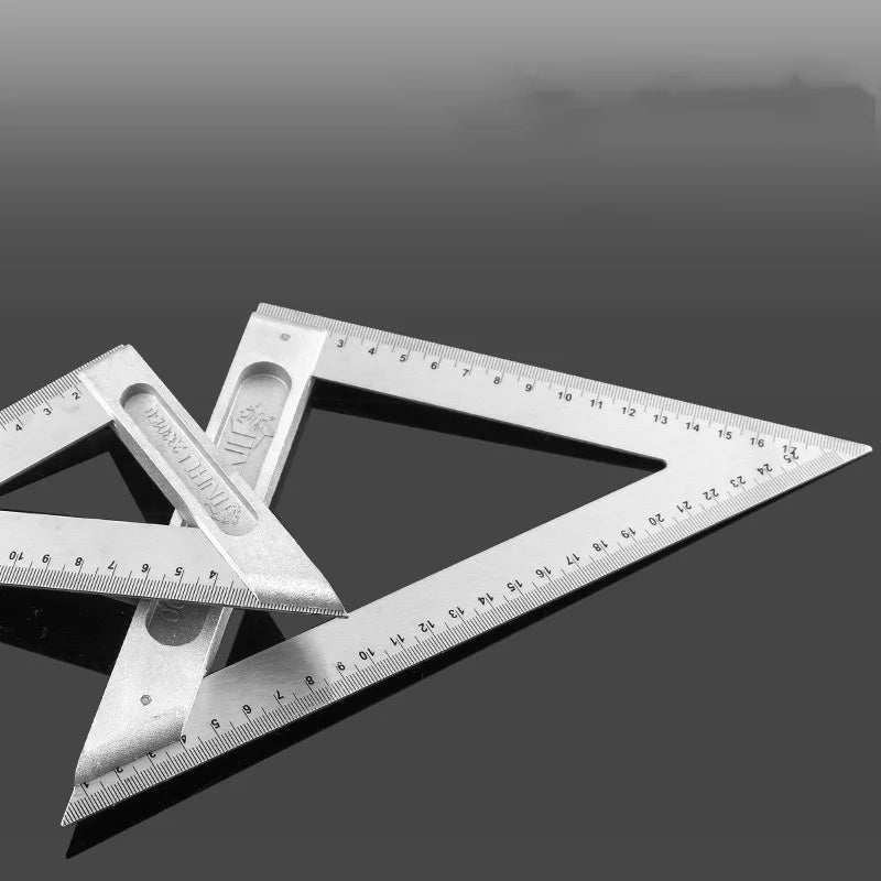 Aluminum Alloy Square Ruler Right Angle 90 Turning Woodworking Steel Qme