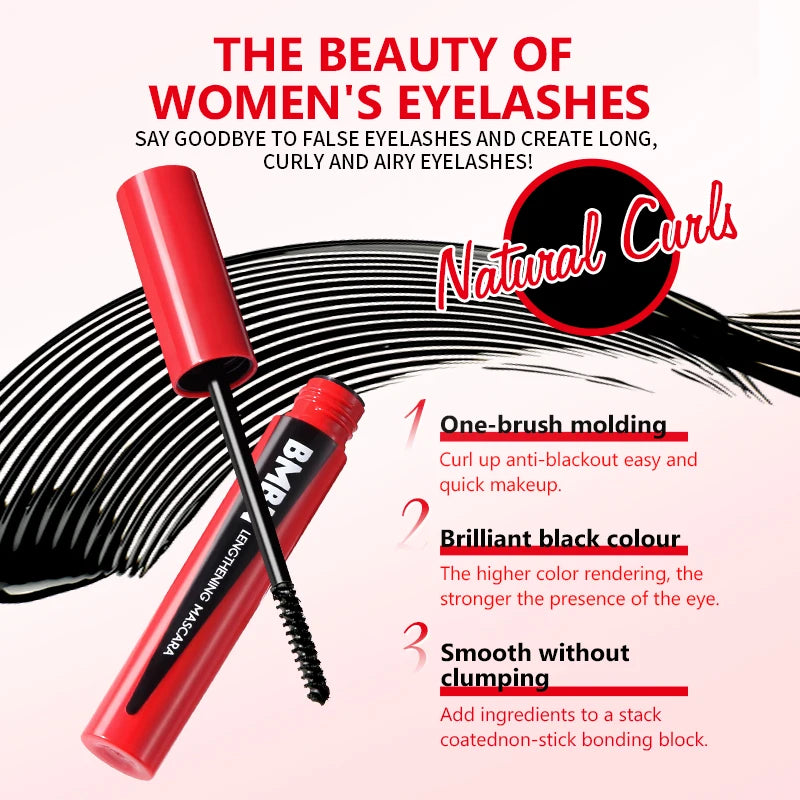 Lengthening Mascara Long-lasting Makeup Waterproof Sweat Resistant Qme