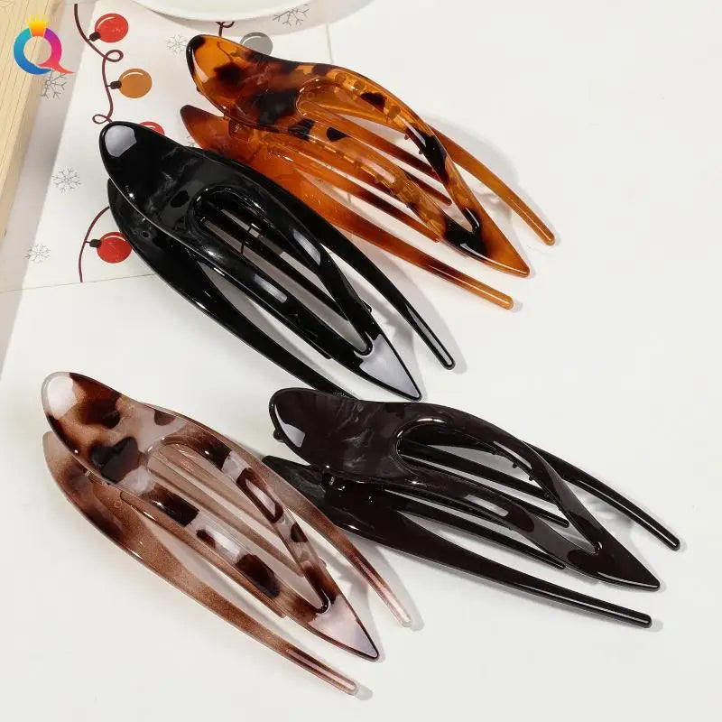 Fashion Acrylic Hairpin Duckbill Hair Claw Crab Barrette Clip Women Qme