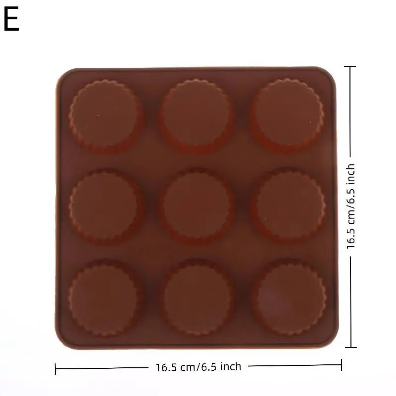 Silicon Chocolate Candy Molds Baking Cake Trays Pastry Accessories Qme E