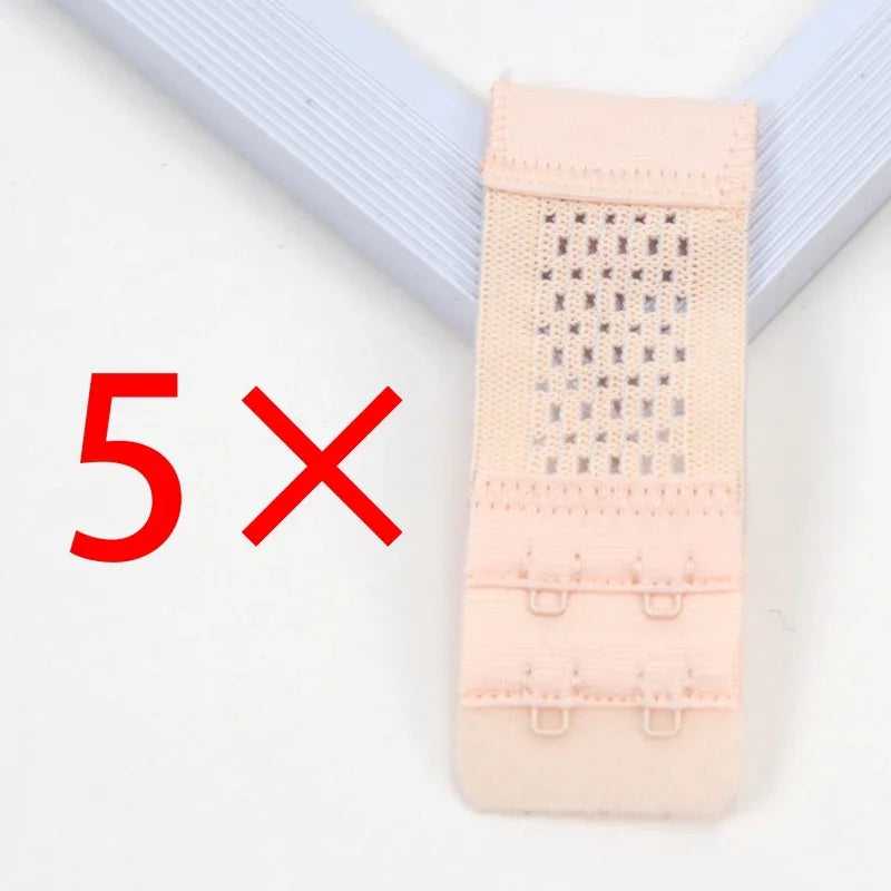 Bra Extender Women's Elastic Extension Strap Hook Clip Expander Qme Beige one size