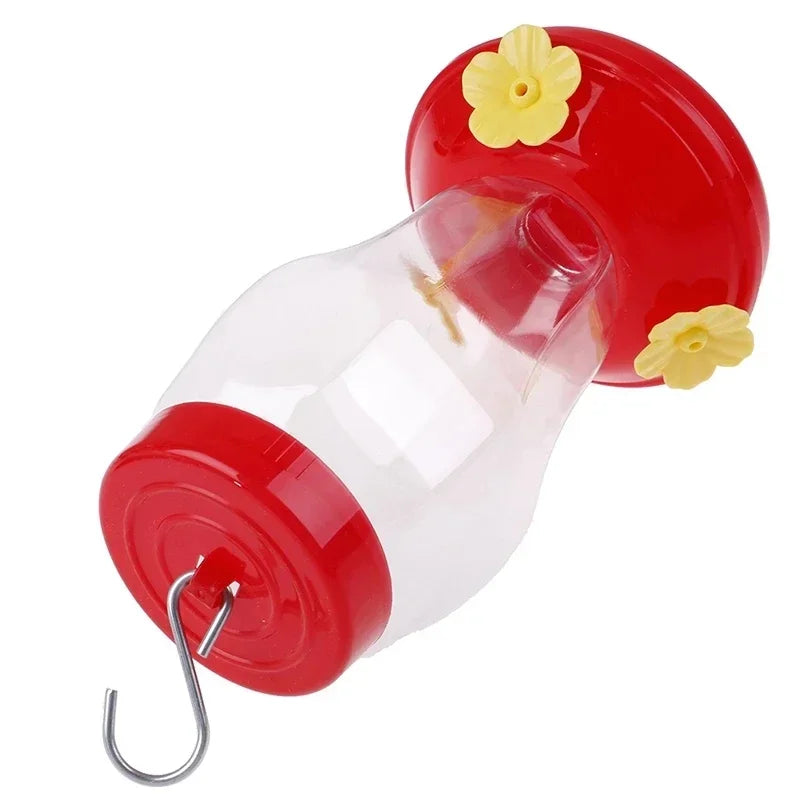 480ML Clear Plastic Bird Water Feeder Hanging Bottle with Iron Hook for Garden Hummingbird Feeder Pet Bird Supplies Qme A
