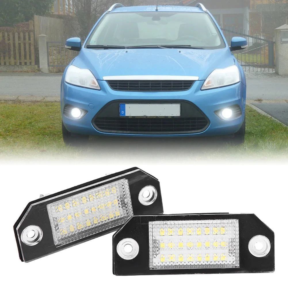 24 LED Beads License Plate LED Light Lamp for C MAX Focus MK2 License Lamp License Plate Light License Plate Light Qme
