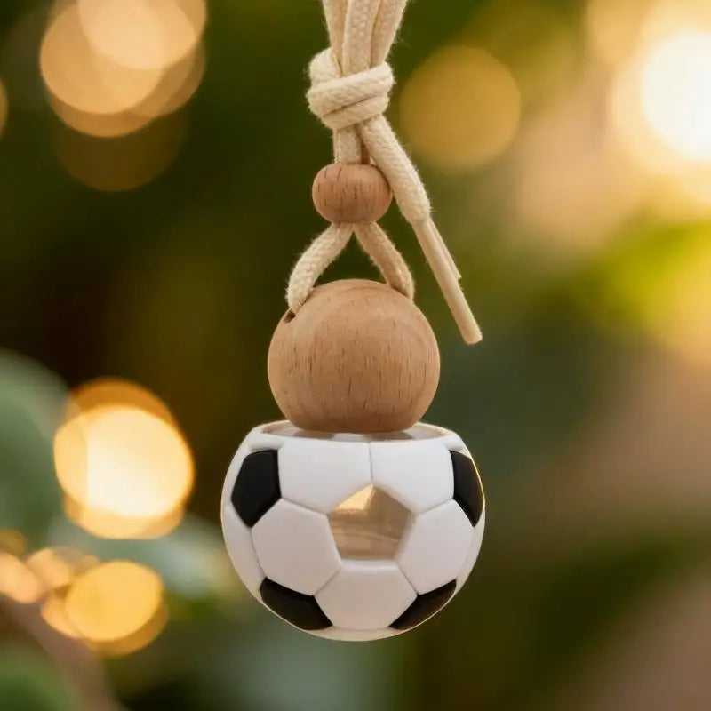 Soccer Designed Perfume Bottle Hanging Glass Car Air Freshener Qme
