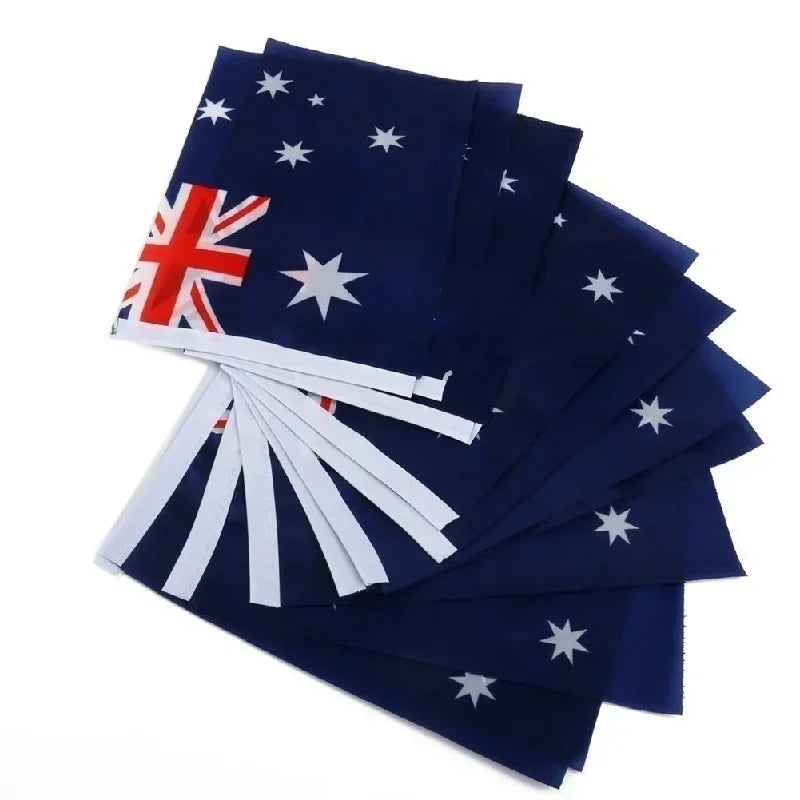 5/10pcs Hand Held Mini Flag Waving Australian National Flags Plastic Poles 21X14cm Australia Flag Ball Game Hand Cranked Flag Qme