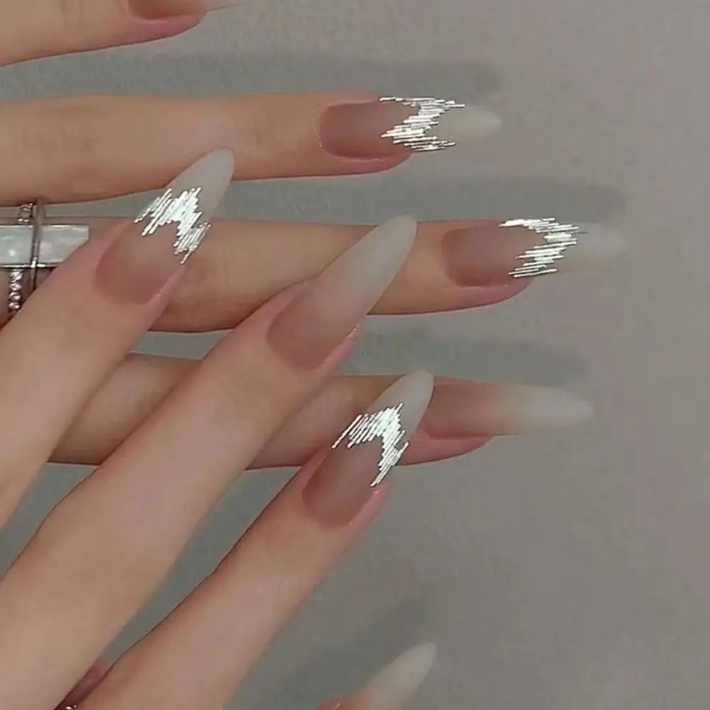 High Gloss Silver Metal Strip Nail Art Decorations Reflective Silk 3D Decorations Metal Shinny Nails Accessories Manicu Art Qme