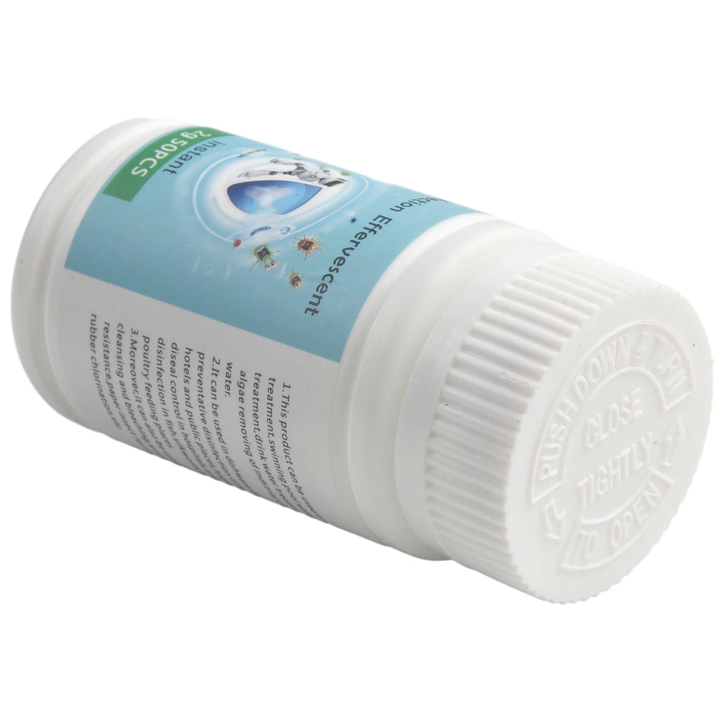 50pcs Multifunctional White Chlorine Tablets For Swimming Pool Cleaning Tablet Spa Clean Protect Against Harmful Sun Ray Qme