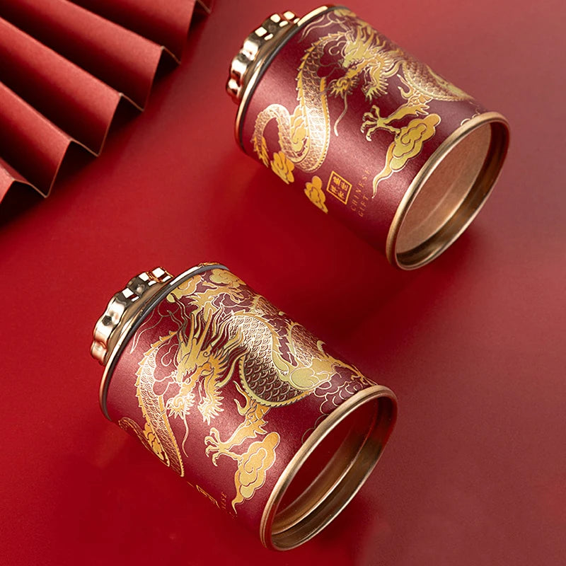 Empty Mini Tea Tin Can Household Tea Sealed Jar Portable Home Small Tea Box Paper Storage Cans Packaging Qme