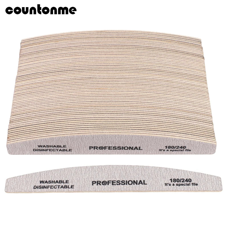 Strong Stick Wooden Nail File 180 240 Grey Boat Buffer Block Manicure Qme Default Title