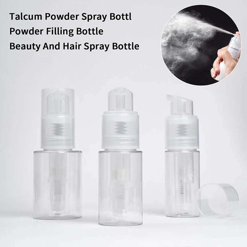 Powder Atomizer Bottle Talcum Emulsion Lotion Spray Travel Salon Use Qme