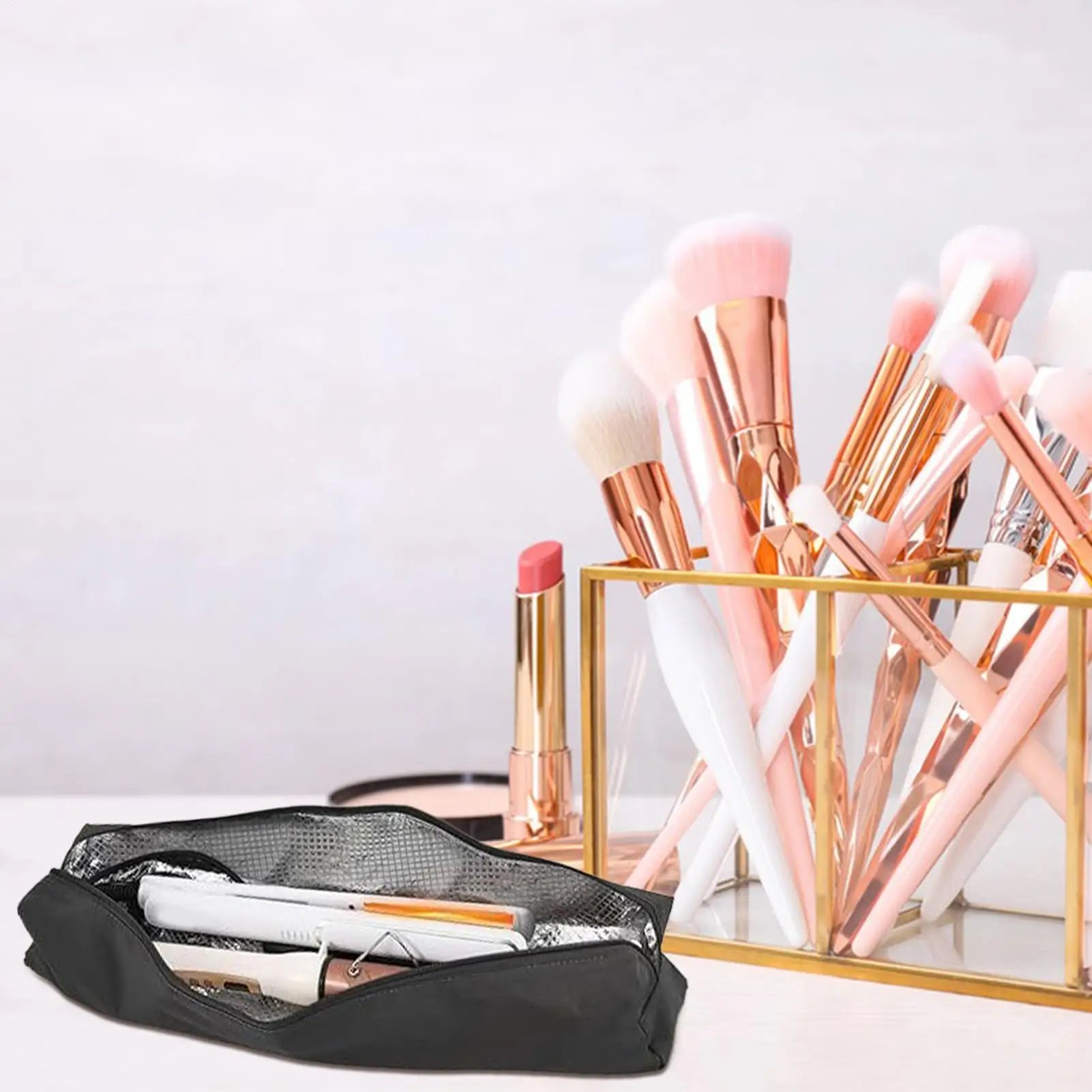 Flat Iron Travel Case Hair Straightener Organizer Heat Resistant Qme