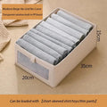 Portable Clothes Organizers of Cabinets Drawers Fabric Foldable Boxes Bedroom Wardrobe Organization Home for Pants Storage Box Qme Beige M