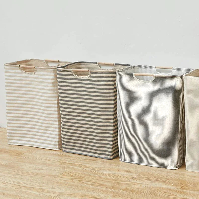 Waterproof Laundry Basket Cotton Linen Dirty Clothes Baskets Laundry Organizer Foldable Sundries Storage Bag Foldabling Hamper Qme