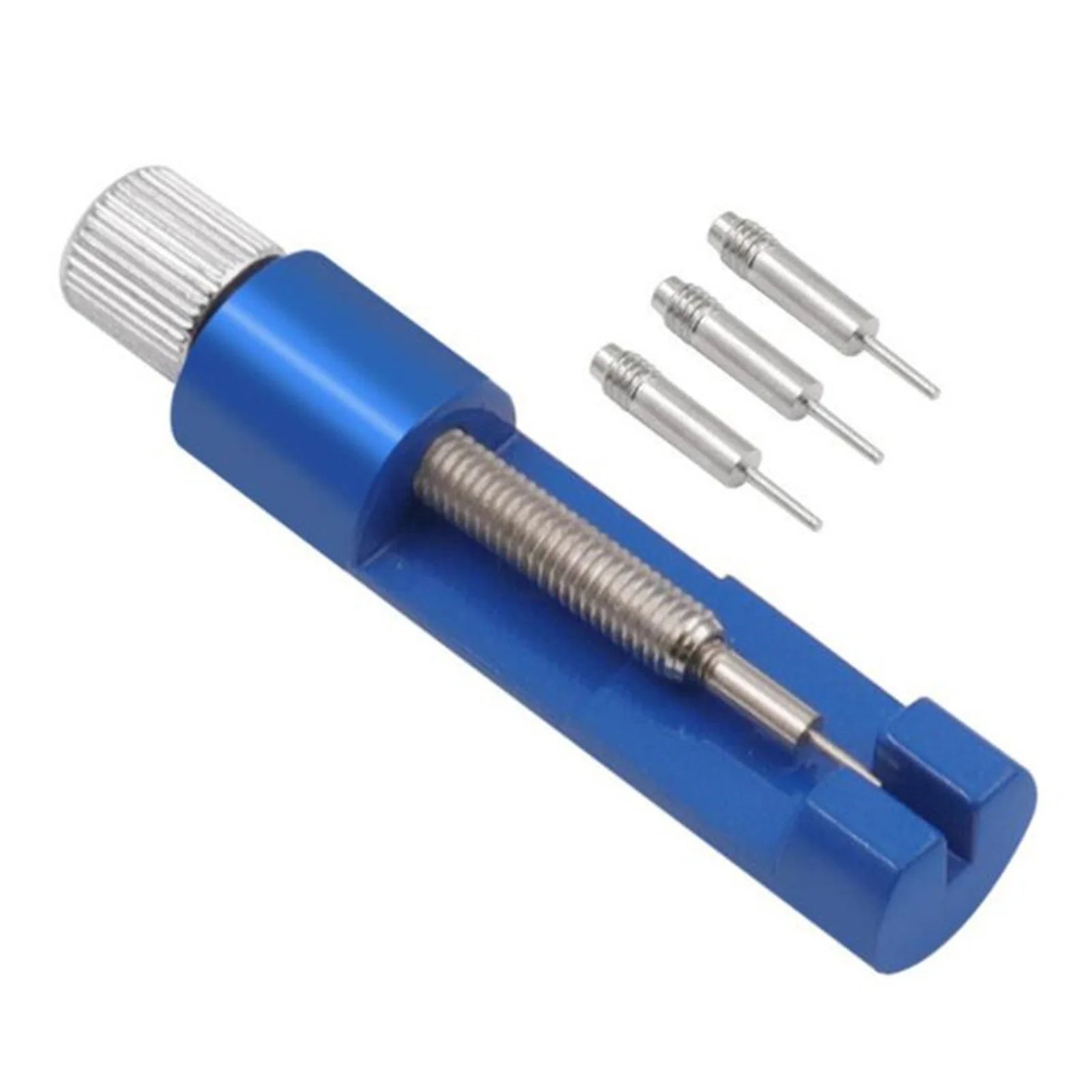 Watch Adjustment Tool Kit Professional Metal Easy To Use Resizing Watch Link Removal Kit with Spare Needle for Watchmaker Qme Blue