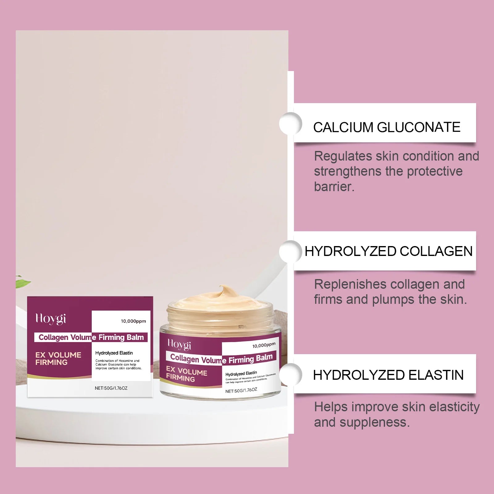 Calcium Collagen Firming Face Cream Skin Tightening Hydration Smooth Texture Lifting & Elasticity Face Cream for Sagging Skin Qme