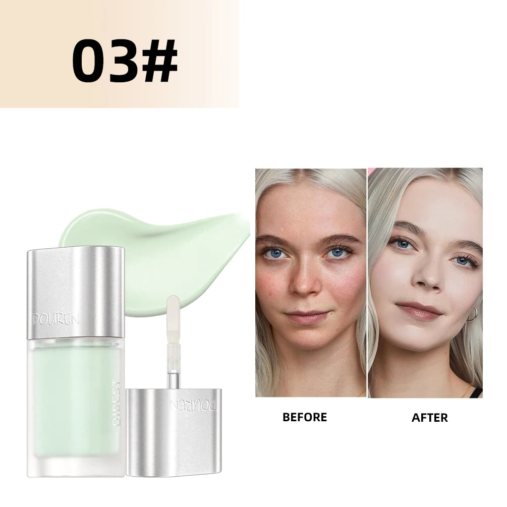 QIBEST 5ml Liquid Foundation Concealer Women Face Makeup Waterproof Oil-Control Concealer Base Cream Cover Dark Circles Cosmetic Qme 03
