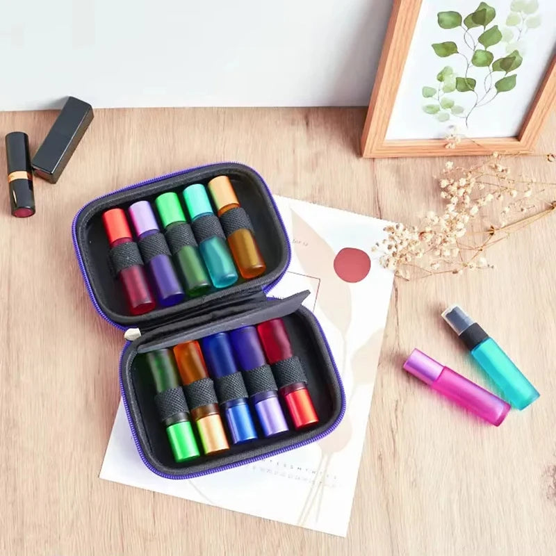 Makeup Case 10 Slots Universal Essential Oil Storage Bag Aroma Bottle Qme
