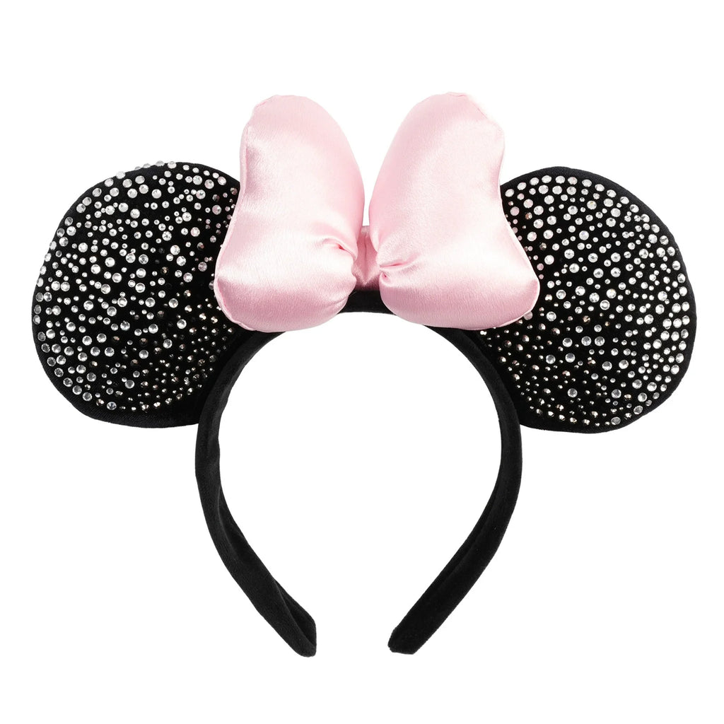 Cartoon Women's Sweet Mickey Mouse Hairband Bow Minnie Mouse Ear Headband Party Birthday Theme Park Wear Girl Hair Accessories Qme