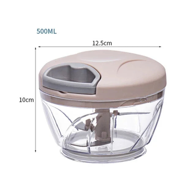 500/900ML Garlic Chopper Manual Garlic Press Food Vegetables Cutter Meat Grinders Kitchen Gadgets Hand Mincer Garlic Masher Qme Pink500ml