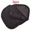 2pcs durable copper joint storage bags with safety buckle closure, portable home storage box, fabric material. Qme Black