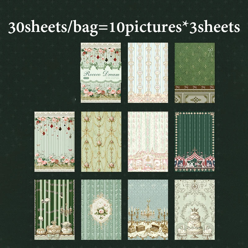 Soft Pastoral Textured Scrapbook Paper, Plaid & Floral Prints for Journal Background Collage Perfect Gift Choice Qme D