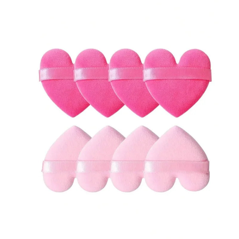 Heart-shaped Velvet Powder Puff Designed Contouring Eyes Corners Area Qme
