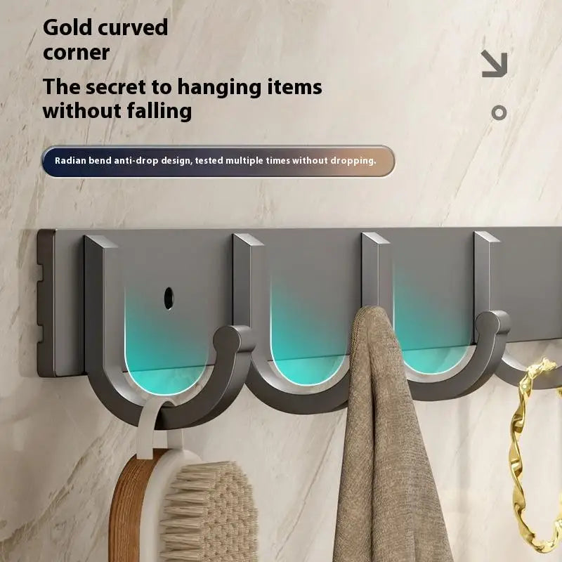Metal Hook Strong Adhesive Wall Mounted Bathroom Without Punchkitchen Qme