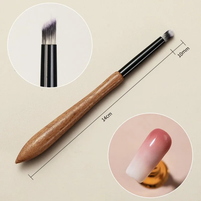 Round Wood Handle Nail Art Liner Brush DIY Painting Pen Sandalwood Brushes Set Drawing Fine Lines Stripe Pen UV Gel Nail Salon Qme 10