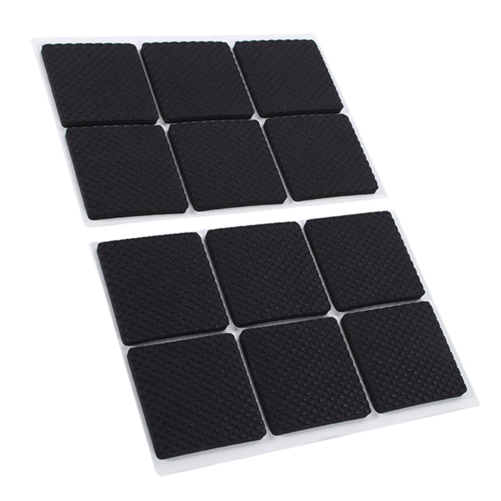 12Pcs Rubber Feet Pads Black NOn slip Self Adhesive Floor Protectors Furniture Sofa Table Chair Rubber Feet Pads Qme