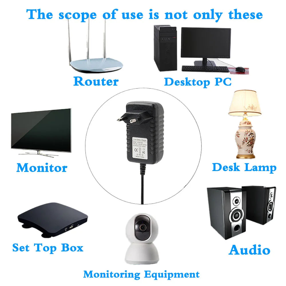 9V 0.1A 0.2A 0.3A 0.5A 0.6A Switching Power Adapter 9V 100MA 200MA 300MA Universal Regulated Power Cord DC 5.5*2.1MM Qme