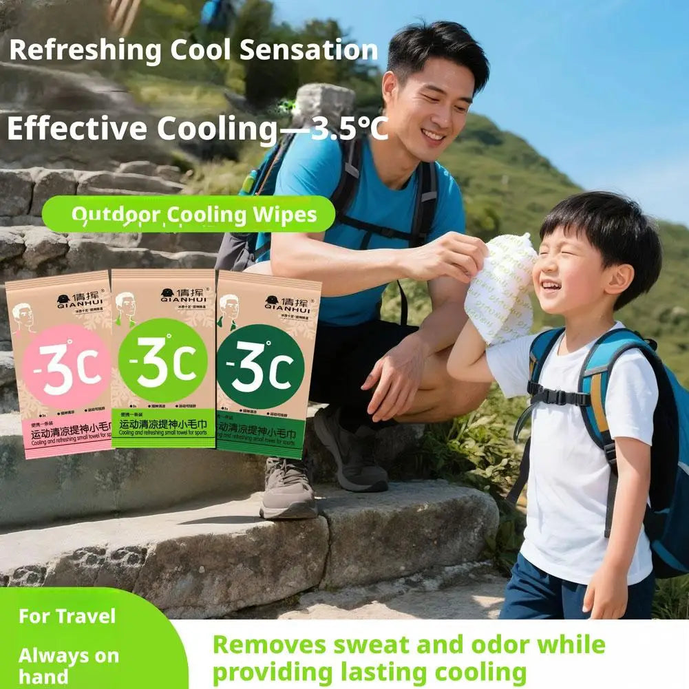 Cooling Towel Neck Face Yoga Golf Sport Running Sweat Wipes Qme