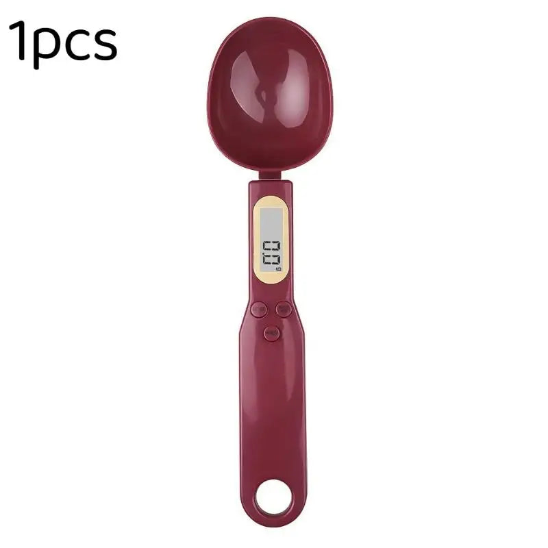 1 0 1- LCD Digital Food Scale Measuring Spoon Coffee Powder Milk Qme Purple