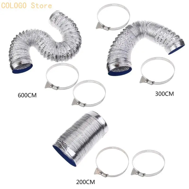 Ventilator Pipe Aluminum Tube Air Ventilation Hose Exhaust Duct D0LD Qme