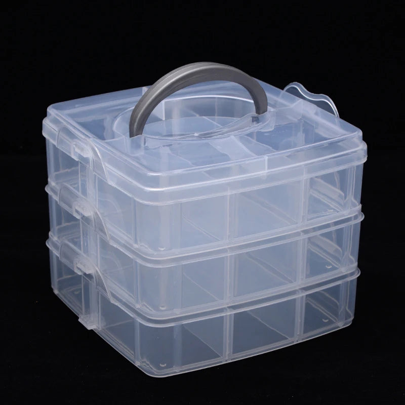 Necklace Ring Stud Earrings Storage Box Jewelry Ornament Transparent Qme
