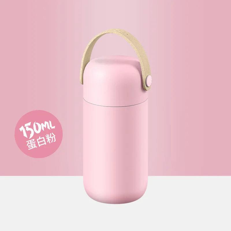 Macaron Palette Mini Pocket Thermos Cup Qme Pink 150ml