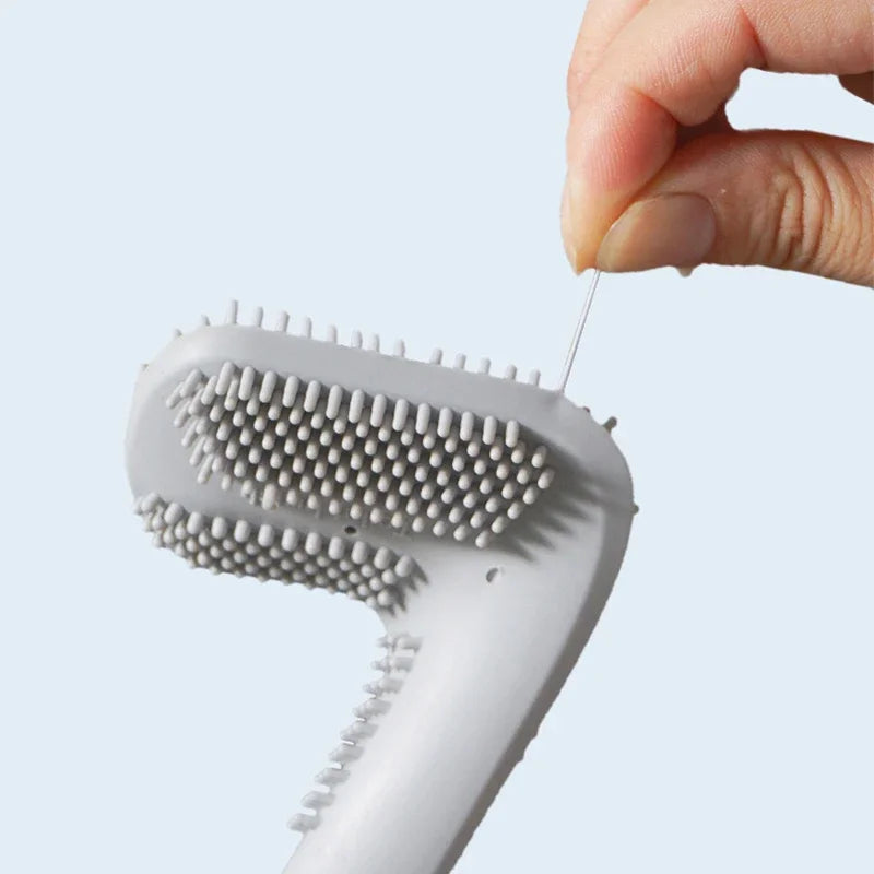 Silicone Golf Toilet Brush with Holder Set, Wall Mounted Deep Clean Toilet Cleaner Brush, No Dead Corner for Bathroom Qme