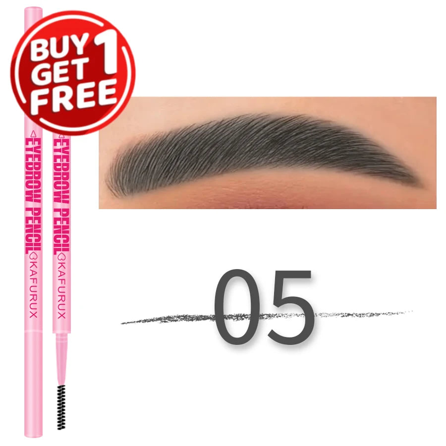 6 Colors Ultra-fine Double Headed Eyebrow Pencil Waterproof Qme 05