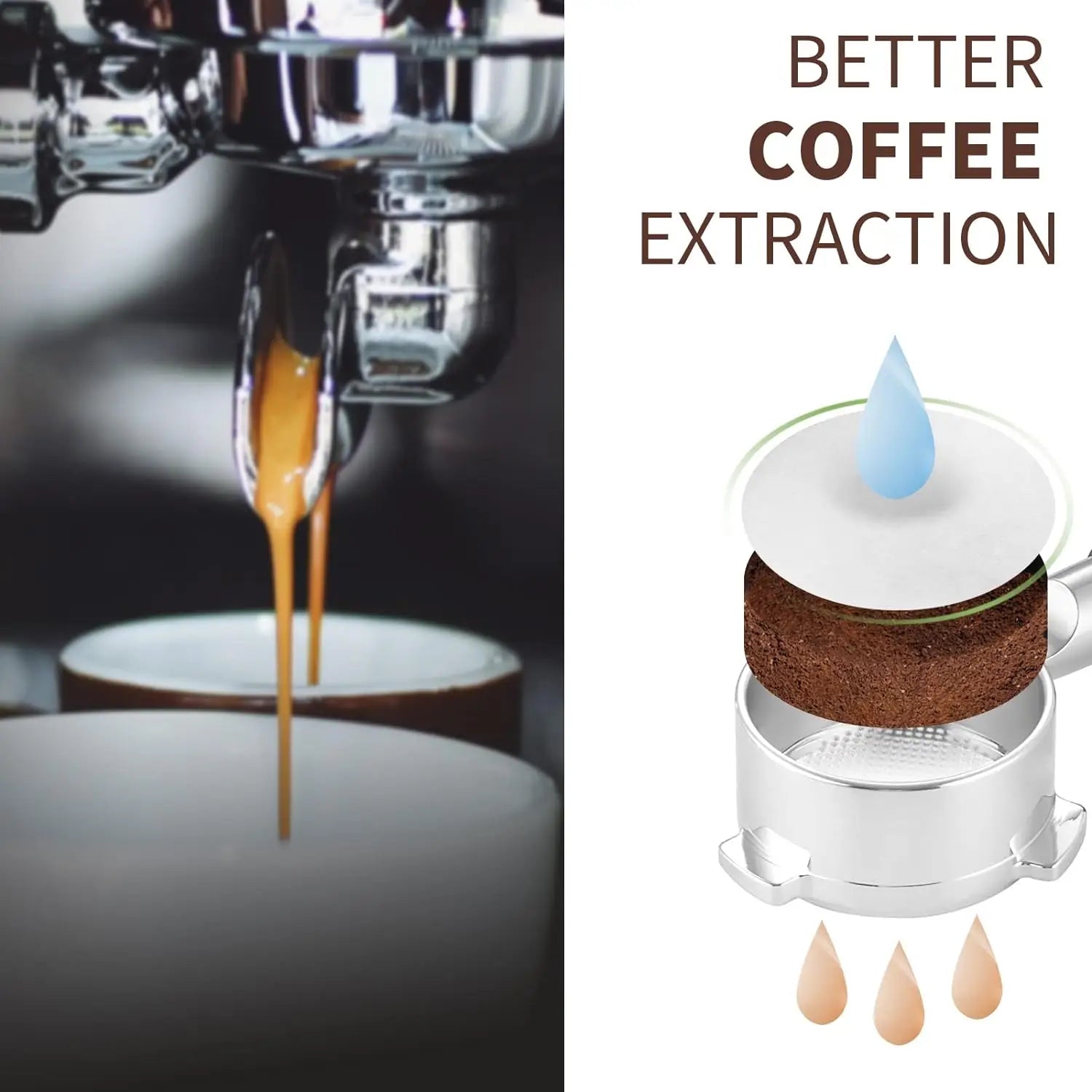 Coffee Paper Filter Unbleached Espresso Puck Screen Portafilter Qme