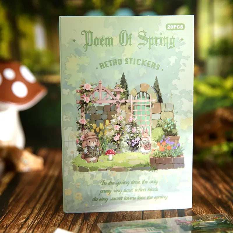 20/40pcs Beautiful scenery Die Cutting Stickers Book Creative Handbook DIY Scrapbook Diary Phone Case Cute Stationery Stickers Qme 2B