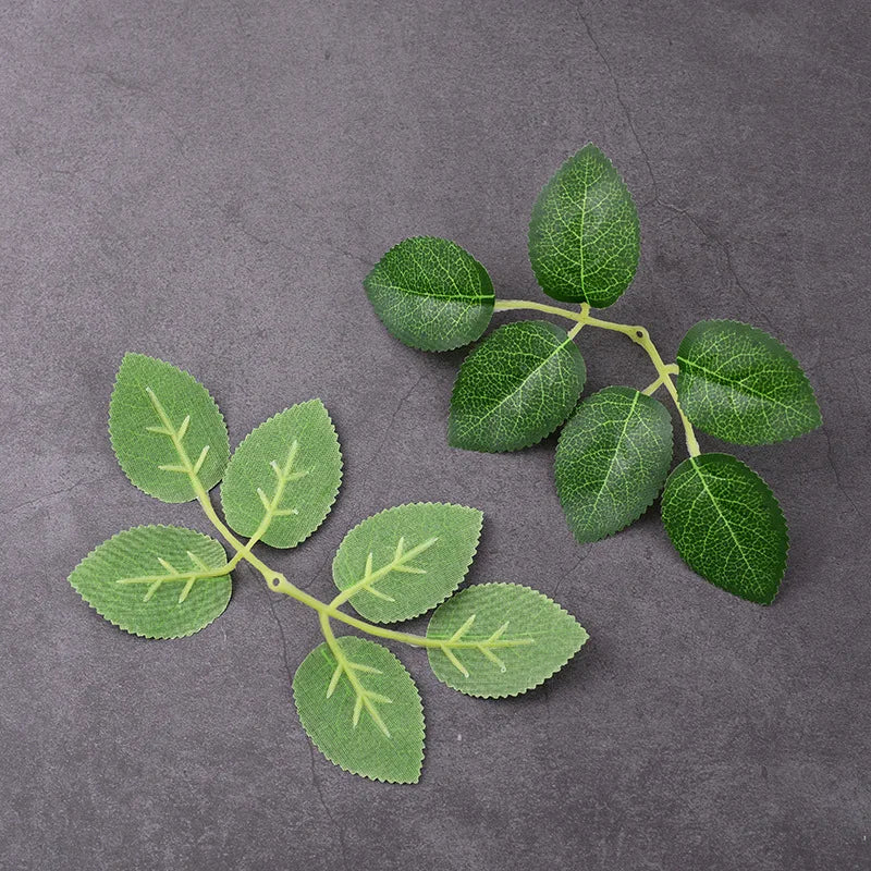 10 30 Rose Leaves Artificial Greenery Fake Flower DIY Craft Wedding Qme