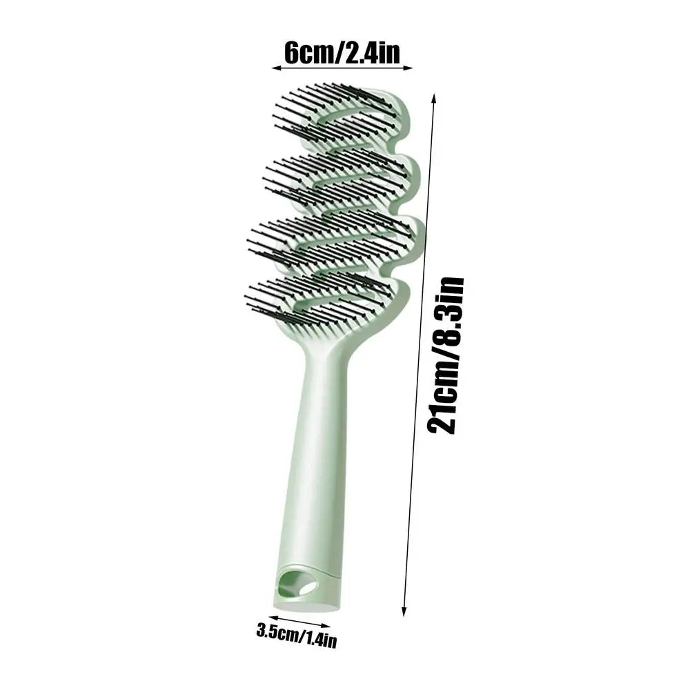1pcs Hair Brush Styling Grooming Scalp Comb Wet Brushes for Shower Daily Morning Bedtime Post-Wash Salon Styling Qme Green